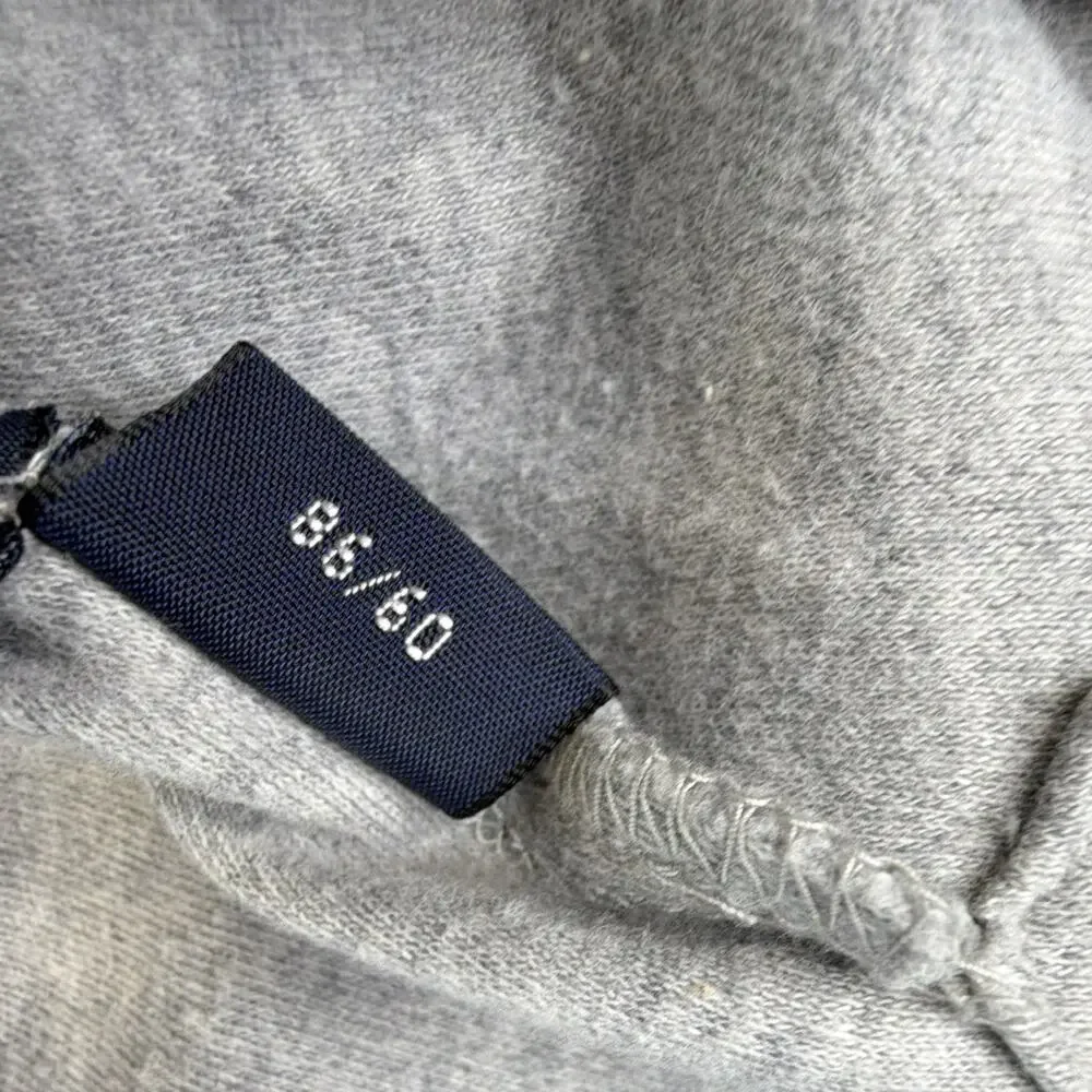Façonnable Mens M Gray Mock Neck Cotton Knit Pullover Sweater Logo Long Sleeve